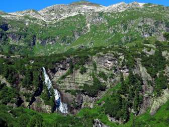 Waterfall at the lower Murgsee.