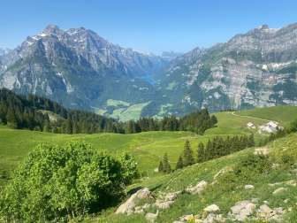 View from the ascent towards Klöntalersee