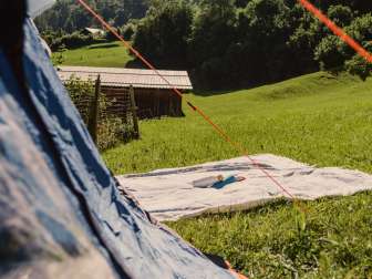 Camping on the farm
