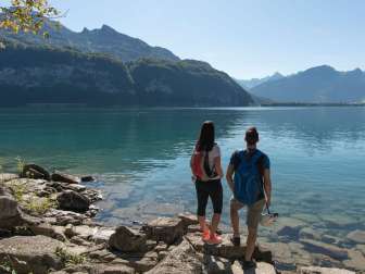 Ausblick auf den Walensee von Betlis aus