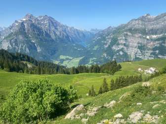 Blick vom Aufstieg Richtung Klöntalersee