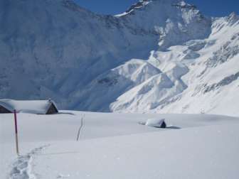 verschneite Alp Obererbs