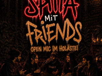 Spittä mit friends flyer fertig