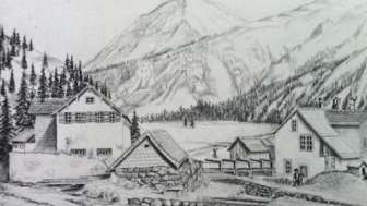 Zeichnung des Kupferbergwerks auf der Mürschenalp