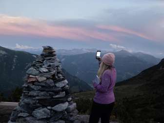 Abendstimmung bei der Ringelspitzhütte SAC